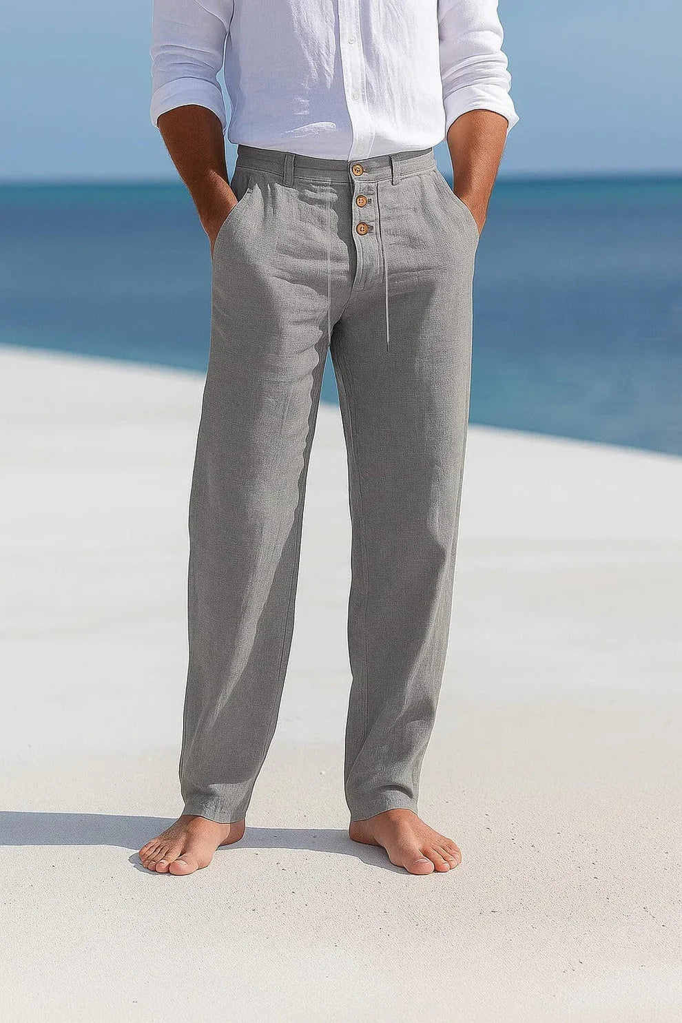 Pantalones de Lino para Hombre ALBI - vista lateral