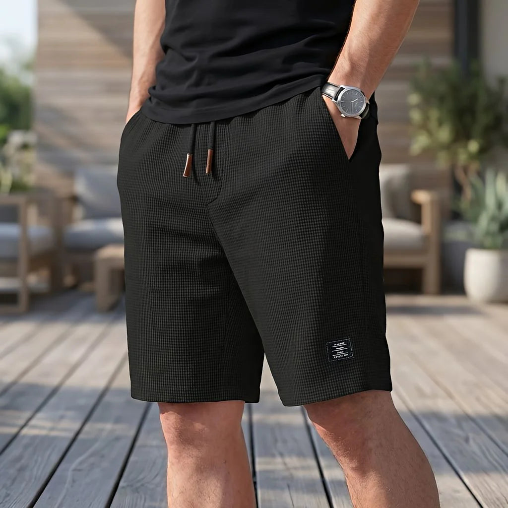 ALBI | Pantalones cortos para hombre | Cómodos pantalones cortos de verano con cintura elástica | 1+1 GRATIS