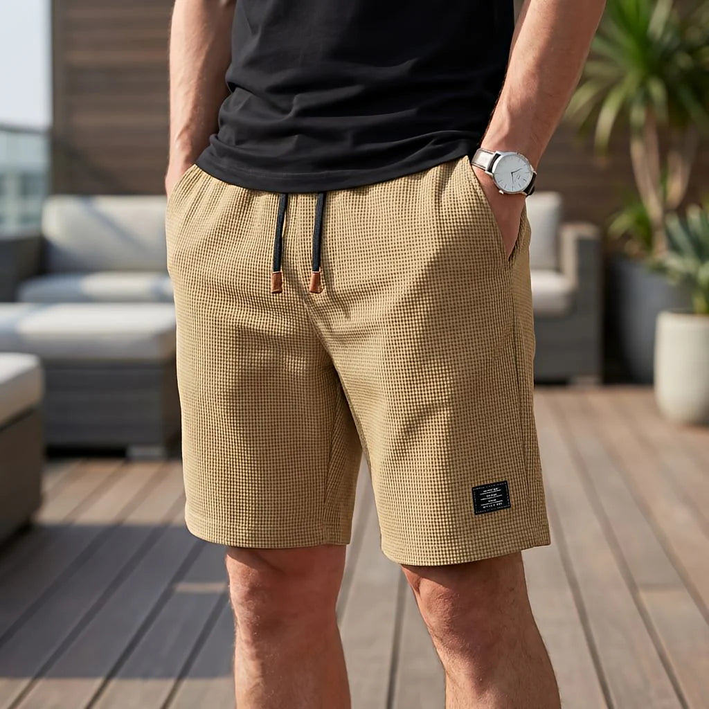 ALBI | Pantalones cortos para hombre | Cómodos pantalones cortos de verano con cintura elástica | 1+1 GRATIS