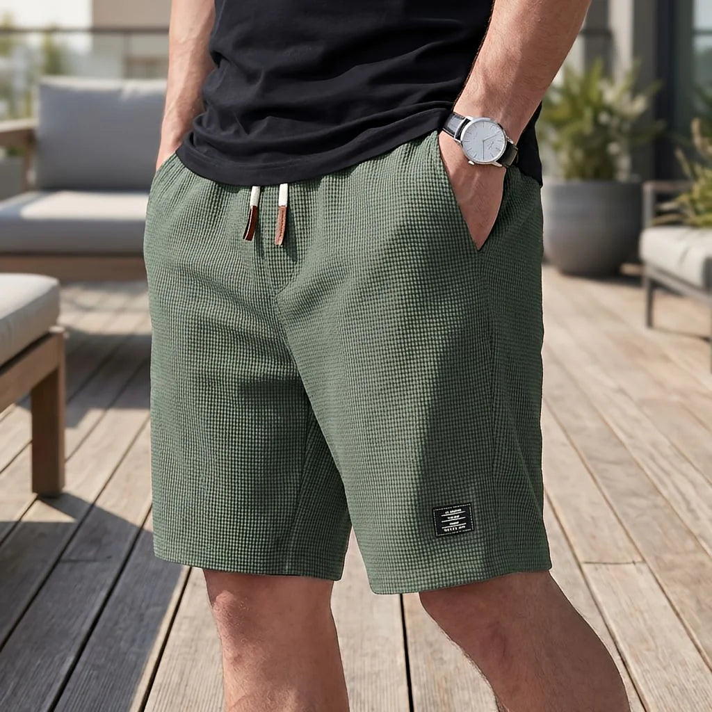 ALBI | Pantalones cortos para hombre | Cómodos pantalones cortos de verano con cintura elástica | 1+1 GRATIS