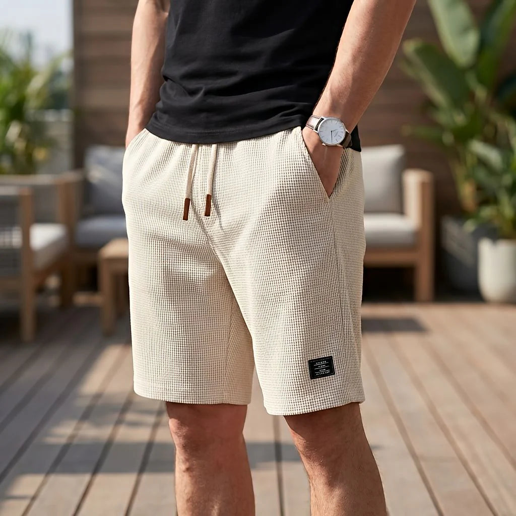 ALBI | Pantalones cortos para hombre | Cómodos pantalones cortos de verano con cintura elástica | 1+1 GRATIS