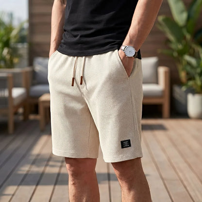 ALBI | Pantalones cortos para hombre | Cómodos pantalones cortos de verano con cintura elástica | 1+1 GRATIS