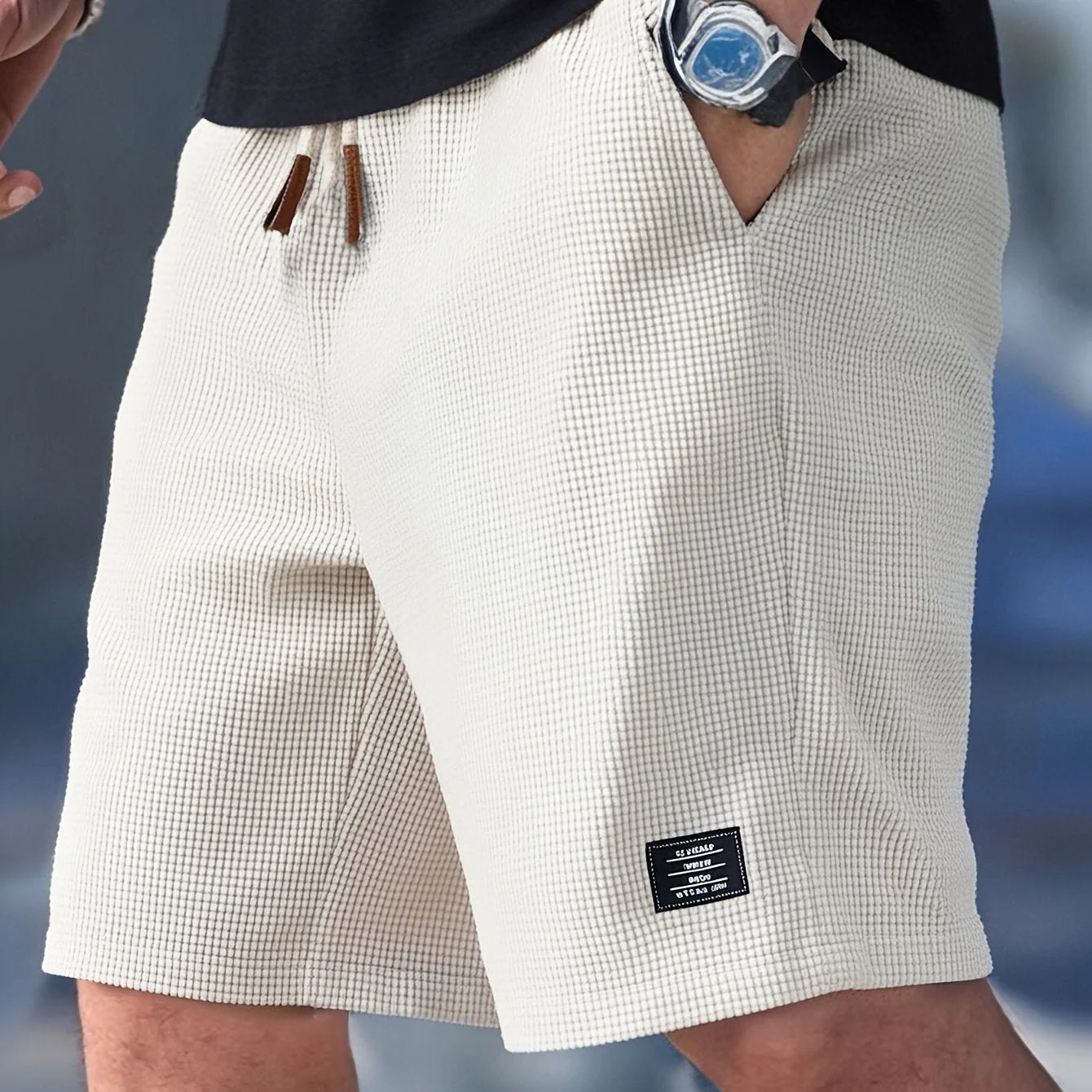ALBI | Pantalones cortos para hombre | Cómodos pantalones cortos de verano con cintura elástica | 1+1 GRATIS