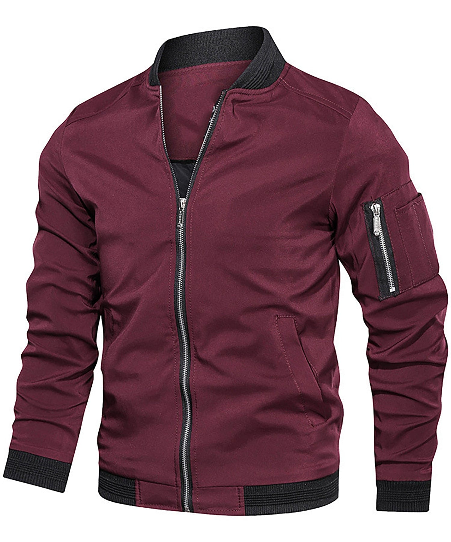 Chaqueta bomber primavera-otoño ALBI - Chaquetas bomber - color rojo - detalle de tejido