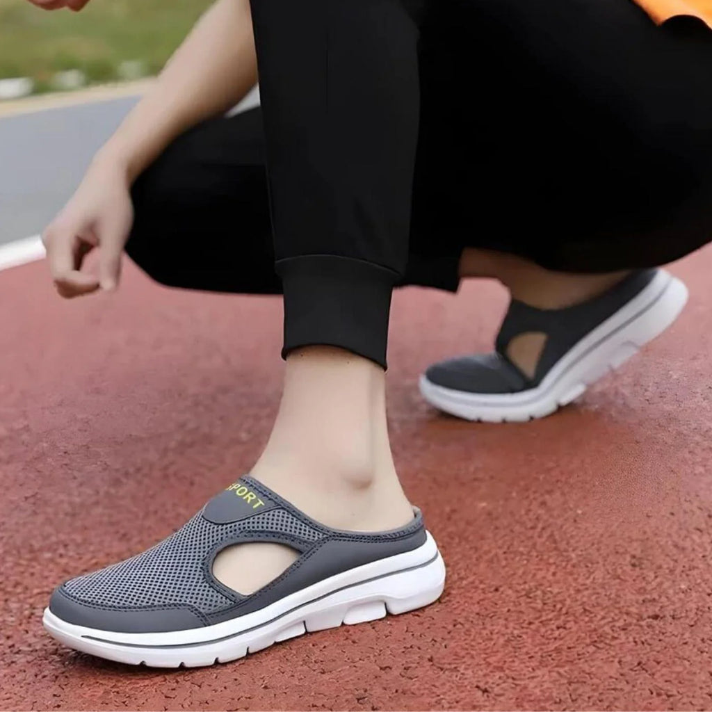 Orthofit | Comodidad transpirable en cada paso: sandalias deportivas para mujer y hombre. ALBI - puesto en modelo