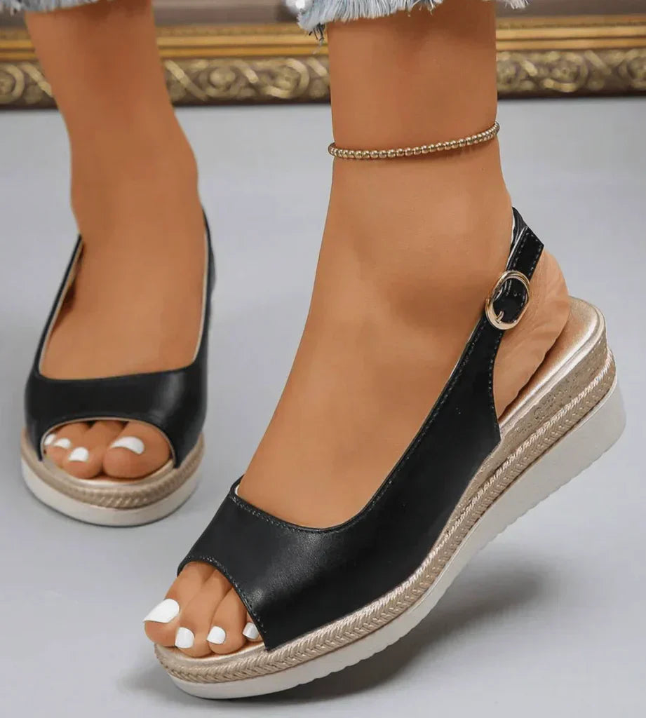 Sandalias cómodas para mujer ALBI - detalle de tejido