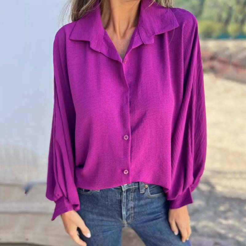 Elegante blusa de mujer con cierre de botones ALBI - Blusas - imagen 10