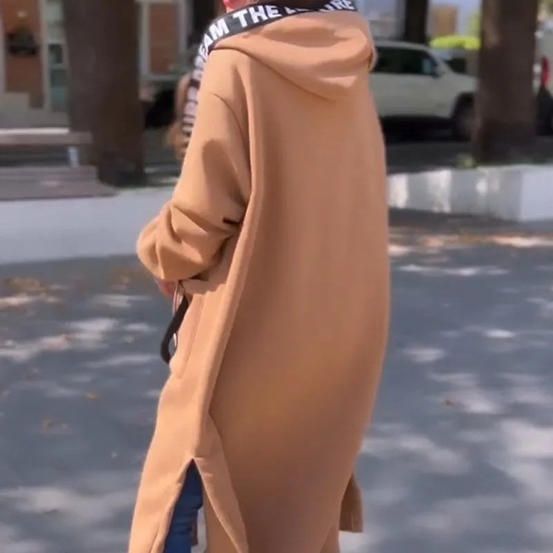 ALBI | 💃Abrigo tipo sudadera con capucha oversize para mujer