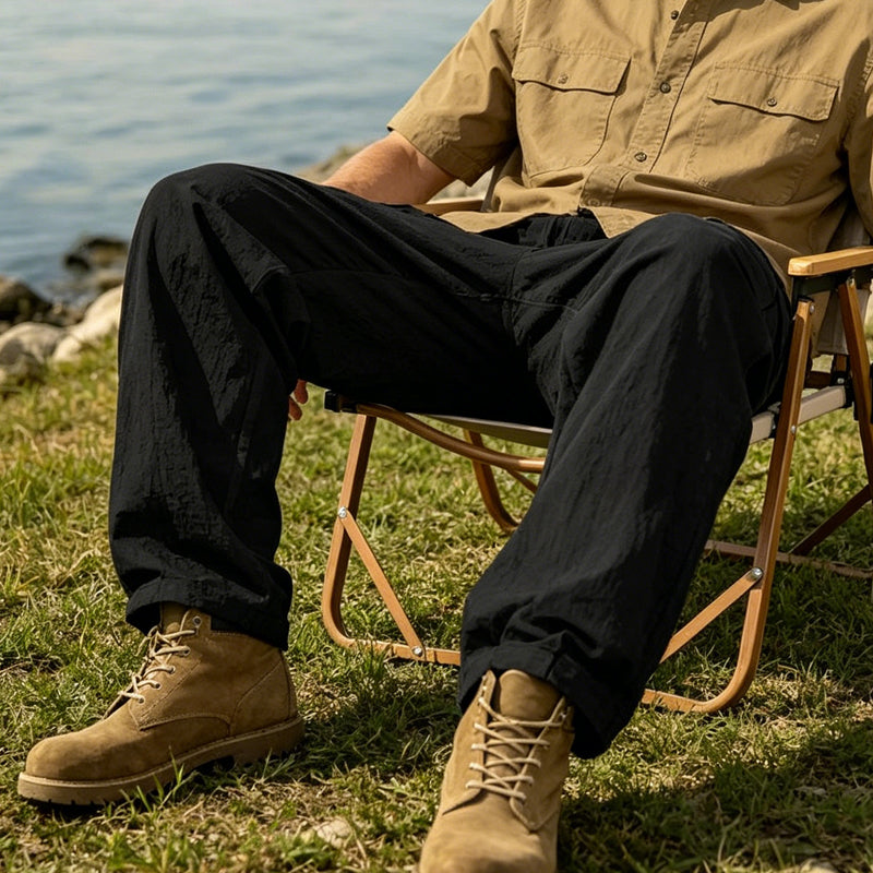 Pantalones cargo ligeros de algodón ALBI - Pantalones tipo cargo - imagen 8