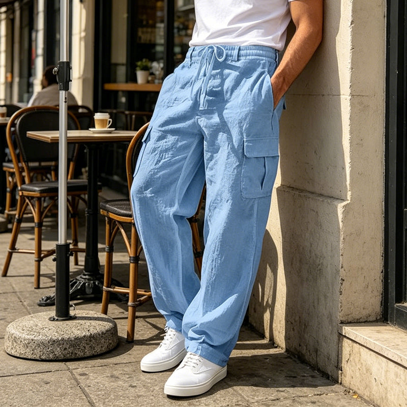 Pantalones cargo ligeros de algodón ALBI - Pantalones tipo cargo - imagen 9