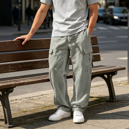 ALBI | Pantalones cargo ligeros de algodón