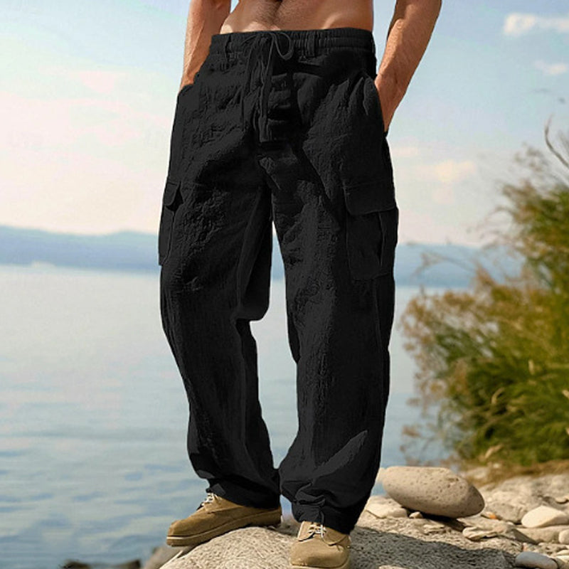 Pantalones cargo ligeros de algodón ALBI - Pantalones tipo cargo - foto principal