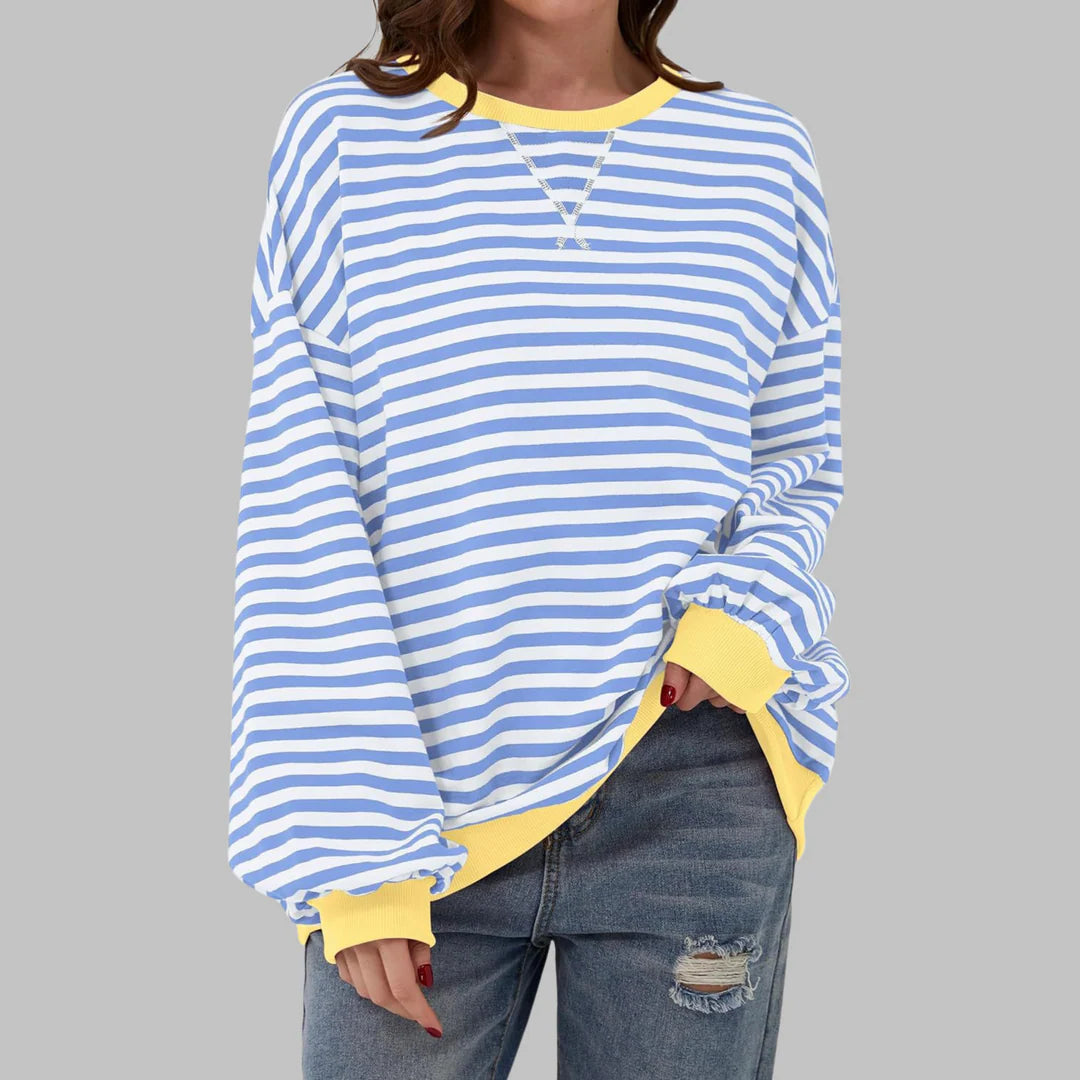 Sudadera a rayas de manga larga y cuello redondo ALBI - Sudaderas - imagen 13