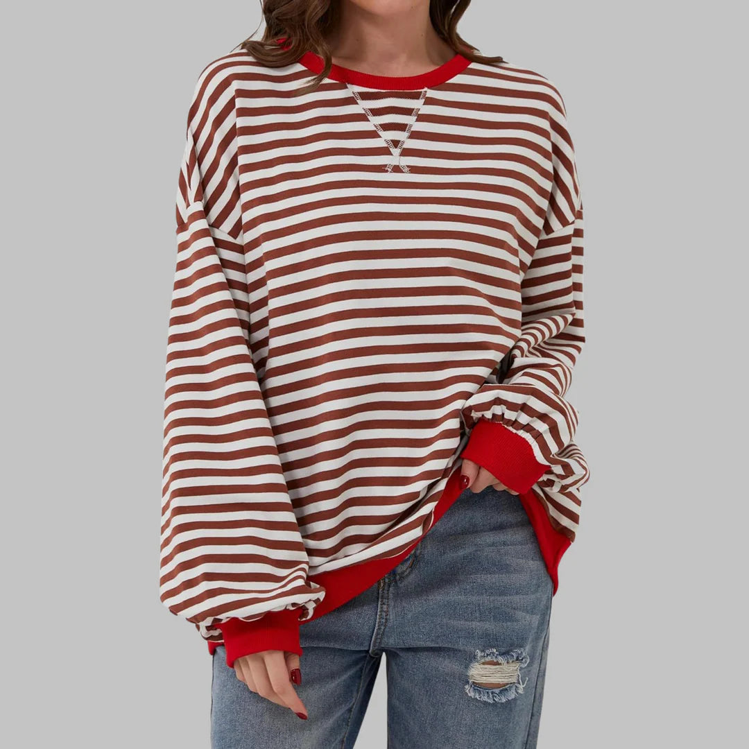 Sudadera a rayas de manga larga y cuello redondo ALBI - Sudaderas - imagen 15