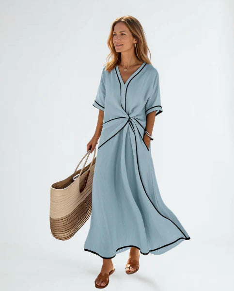 Vestido suelto y elegante ALBI - Vestidos - puesto en modelo
