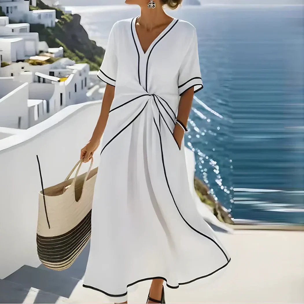 Vestido suelto y elegante ALBI - Vestidos - vista trasera