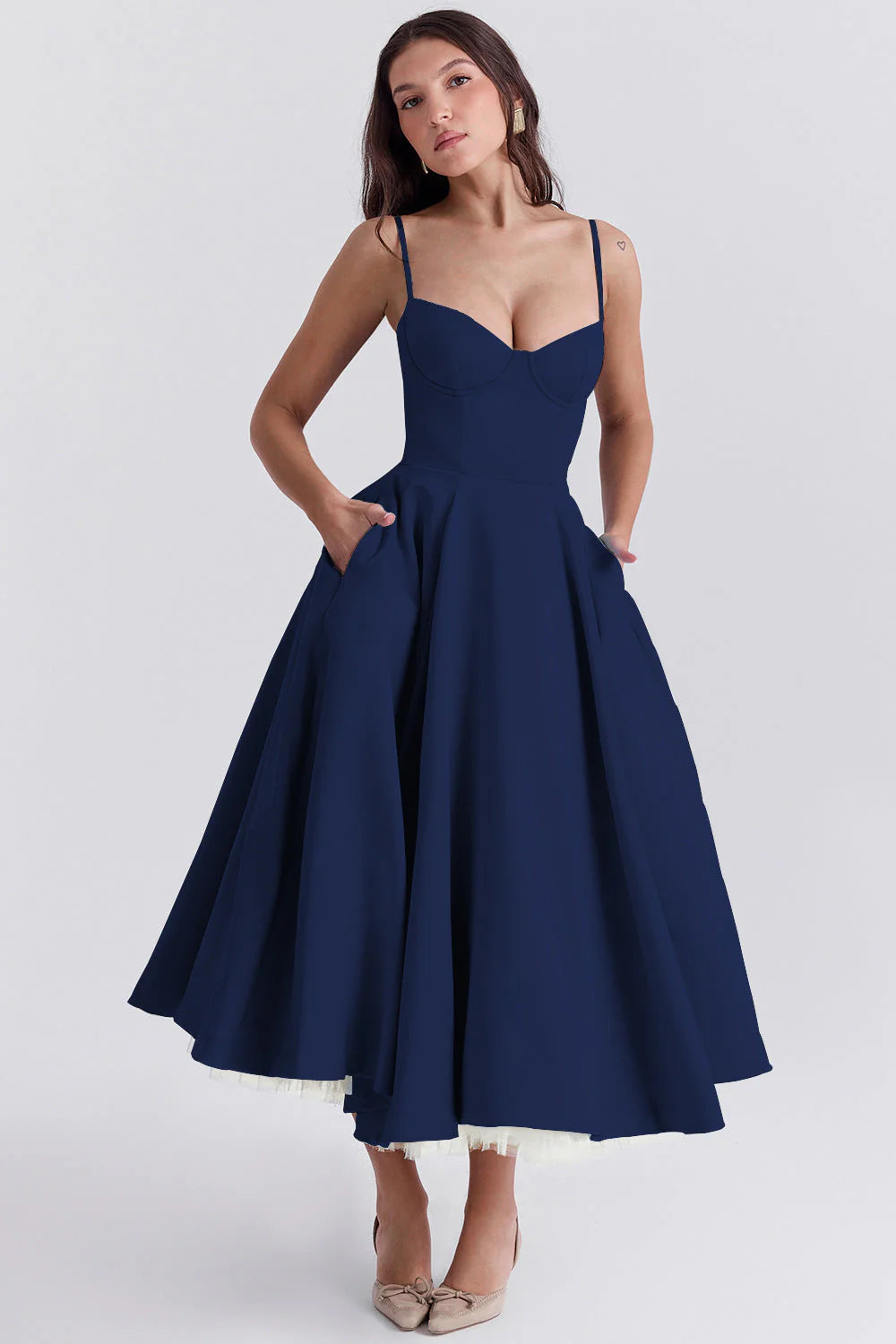 Vestido midi romántico de verano ALBI - Vestidos - imagen 14