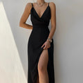 Elegante vestido con apertura ALBI - Vestidos - foto principal